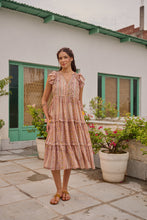 Load image into Gallery viewer, the CILANTRO midi - soft pink and yellow stripe print