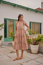 Load image into Gallery viewer, the CILANTRO midi - soft pink and yellow stripe print