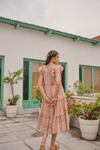 Load image into Gallery viewer, the CILANTRO midi - soft pink and yellow stripe print
