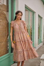 Load image into Gallery viewer, the CILANTRO midi - soft pink and yellow stripe print
