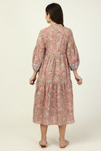 Load image into Gallery viewer, the WASABI dress - sweet beige paisley
