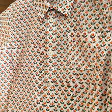 Load image into Gallery viewer, Boys Short-sleeves Shirt - white with orange buti