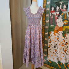 Load image into Gallery viewer, The PAPRIKA dress - grey with mauve floral