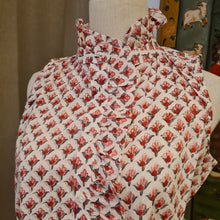 Load image into Gallery viewer, the BASIL top - white w/ pink butis