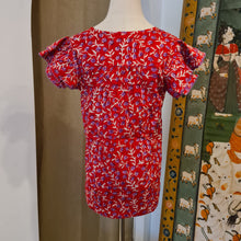 Load image into Gallery viewer, the DILL top - red w/ purple floral