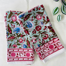 Load image into Gallery viewer, KASAULI/Green floral - napkins (set of 6)
