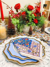 Load image into Gallery viewer, KASAULI/Blue floral - napkins (set of 6)