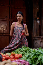 Load image into Gallery viewer, the SENF maxi - charcoal grey with pink floral
