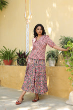 Load image into Gallery viewer, the Godet Skirt - soft pink floral

