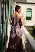 Load image into Gallery viewer, The TAMARIND maxi - Navy blockprinted tiered maxi
