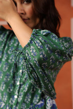 Load image into Gallery viewer, The CHILLI midi - forest green and blue floral
