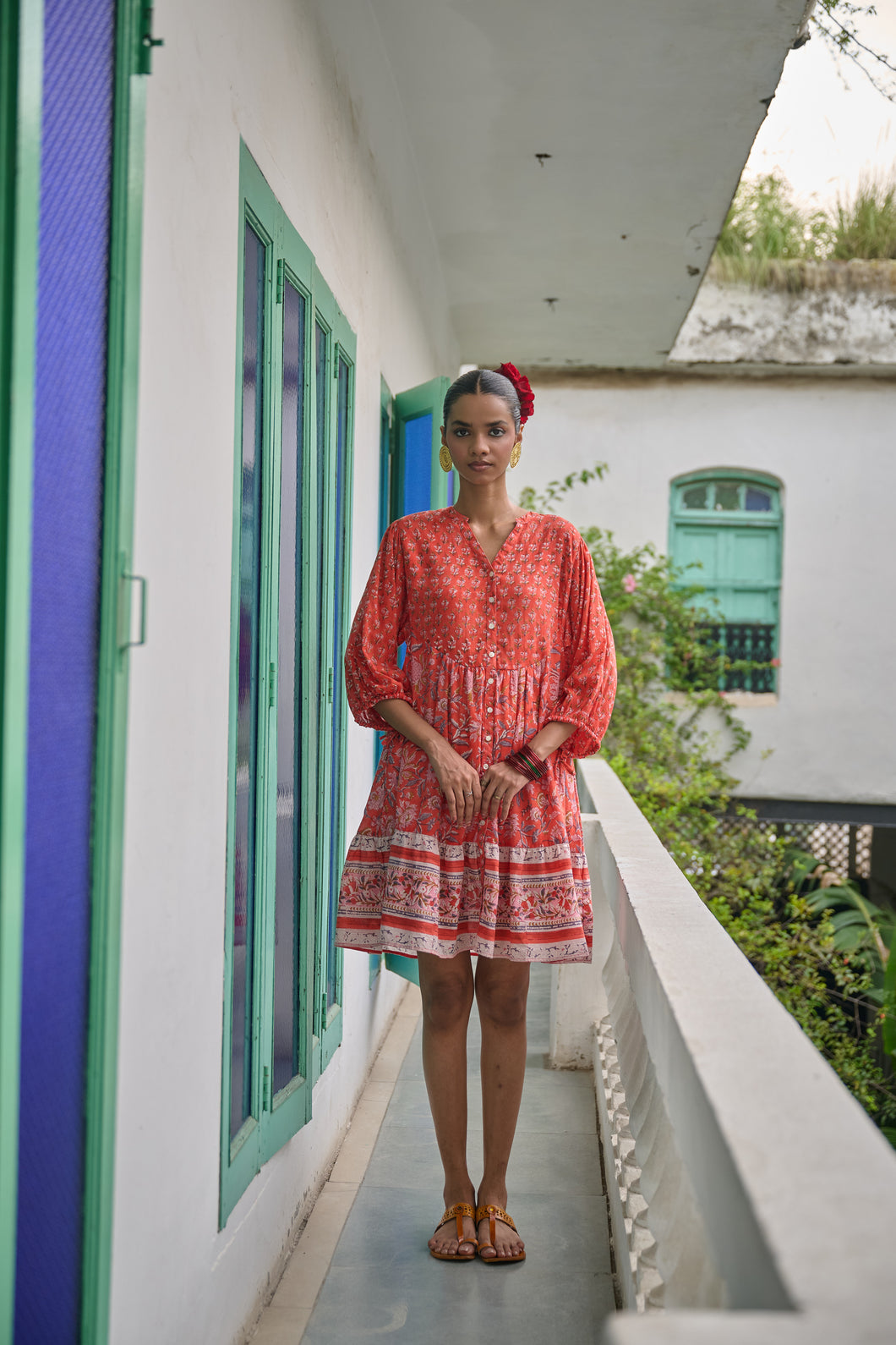 the CHILLI mini - coral and pink floral