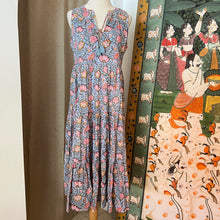 Load image into Gallery viewer, BORAGE MIDI dress - pastel blue w/pink floral
