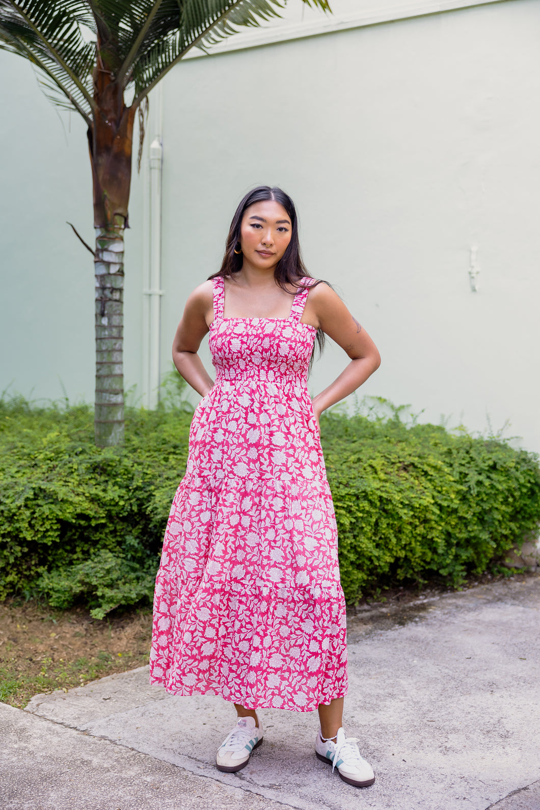 the BAY maxi dress - magenta floral