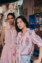 Load image into Gallery viewer, the CEYLON top - pale pink with butis
