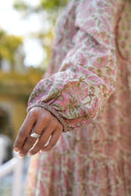 Load image into Gallery viewer, The Thyme Dress - SAGE green with pink floral
