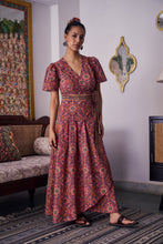 Load image into Gallery viewer, The CASSIA MAXI wrap dress -vintage rose
