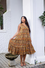 Load image into Gallery viewer, the JASMINE midi - mustard floral
