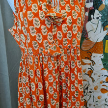 Load image into Gallery viewer, BORAGE MIDI dress - Orange floral
