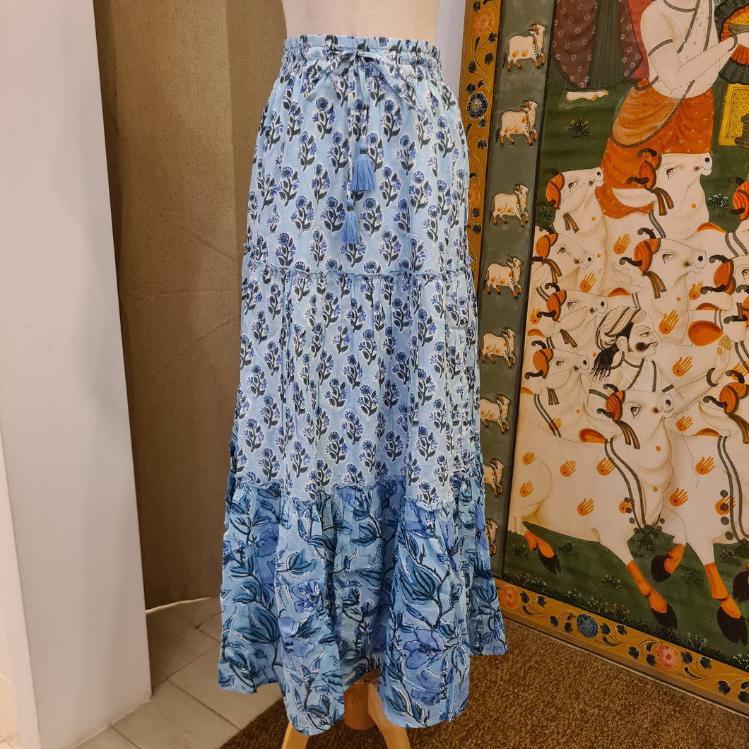 the CINNAMON skirt - turquoise floral