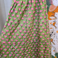 Load image into Gallery viewer, The PAPRIKA dress - spring green with pink floral
