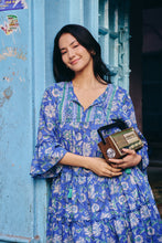 Load image into Gallery viewer, the STEVIA dress - blue floral
