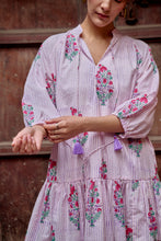 Load image into Gallery viewer, the SAFFRON mini - light pink with purple stripes
