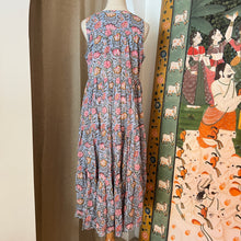 Load image into Gallery viewer, BORAGE MIDI dress - pastel blue w/pink floral
