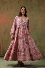 Load image into Gallery viewer, The Thyme Dress - white &amp; pink floral
