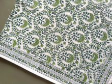 Load image into Gallery viewer, RANI/Table runner - block printed GREEN
