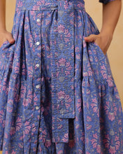 Load image into Gallery viewer, BREMEN dress - mystic blue w/ lavender floral
