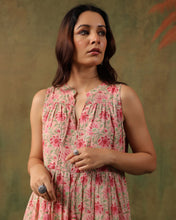 Load image into Gallery viewer, BORAGE MIDI dress - sweet pink floral
