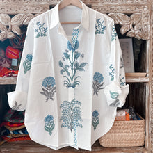 Load image into Gallery viewer, The HOLIDAY shirts - mughal buta fun play🩷

