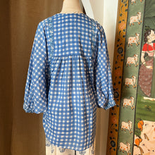 Load image into Gallery viewer, the NUTMEG top - blue checks
