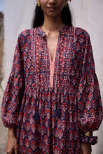 Load image into Gallery viewer, The WASABI midi - vintage NAVY with red butis
