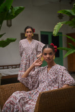 Load image into Gallery viewer, The CHILLI midi - white with brown and pink floral
