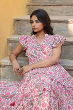 Load image into Gallery viewer, the CILANTRO midi - white with pink floral

