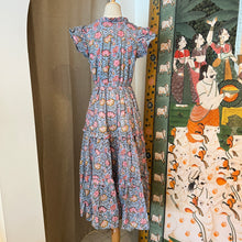 Load image into Gallery viewer, the CILANTRO midi - pastel blue w/pink floral
