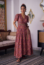 Load image into Gallery viewer, The CASSIA MAXI wrap dress -vintage rose
