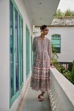 Load image into Gallery viewer, The CHILLI midi - white with brown and pink floral
