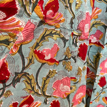 Load image into Gallery viewer, the Godet Skirt - blue &amp; red floral
