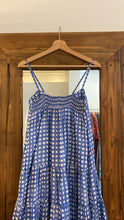 Load image into Gallery viewer, SAGE Maxi - blue checks strappy maxi
