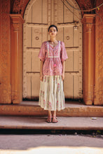 Load image into Gallery viewer, the TIERED skirt - green stripes

