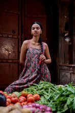 Load image into Gallery viewer, the SENF maxi - charcoal grey with pink floral
