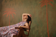 Load image into Gallery viewer, BORAGE MIDI dress - white w/ pink brown floral
