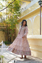 Load image into Gallery viewer, The Thyme Dress - SAGE green with pink floral
