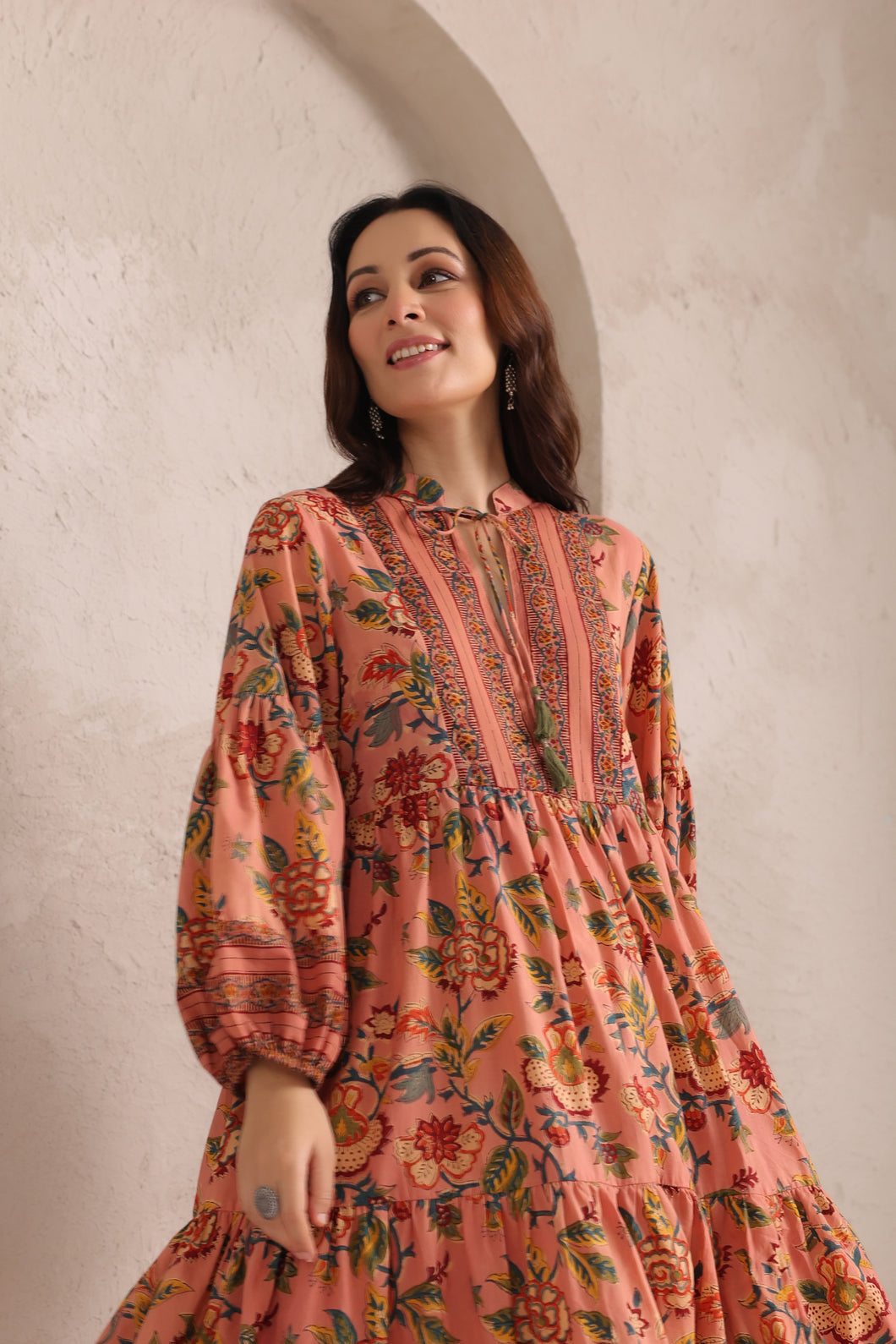 The WASABI midi - rose pink floral