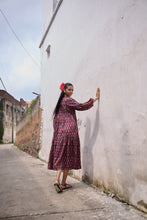 Load image into Gallery viewer, The WASABI midi - vintage NAVY with red butis
