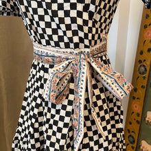 Load image into Gallery viewer, The CASSIA MINI wrap dress - black &amp; white checks
