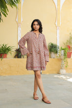 Load image into Gallery viewer, the JADE mini dress - brown jaal

